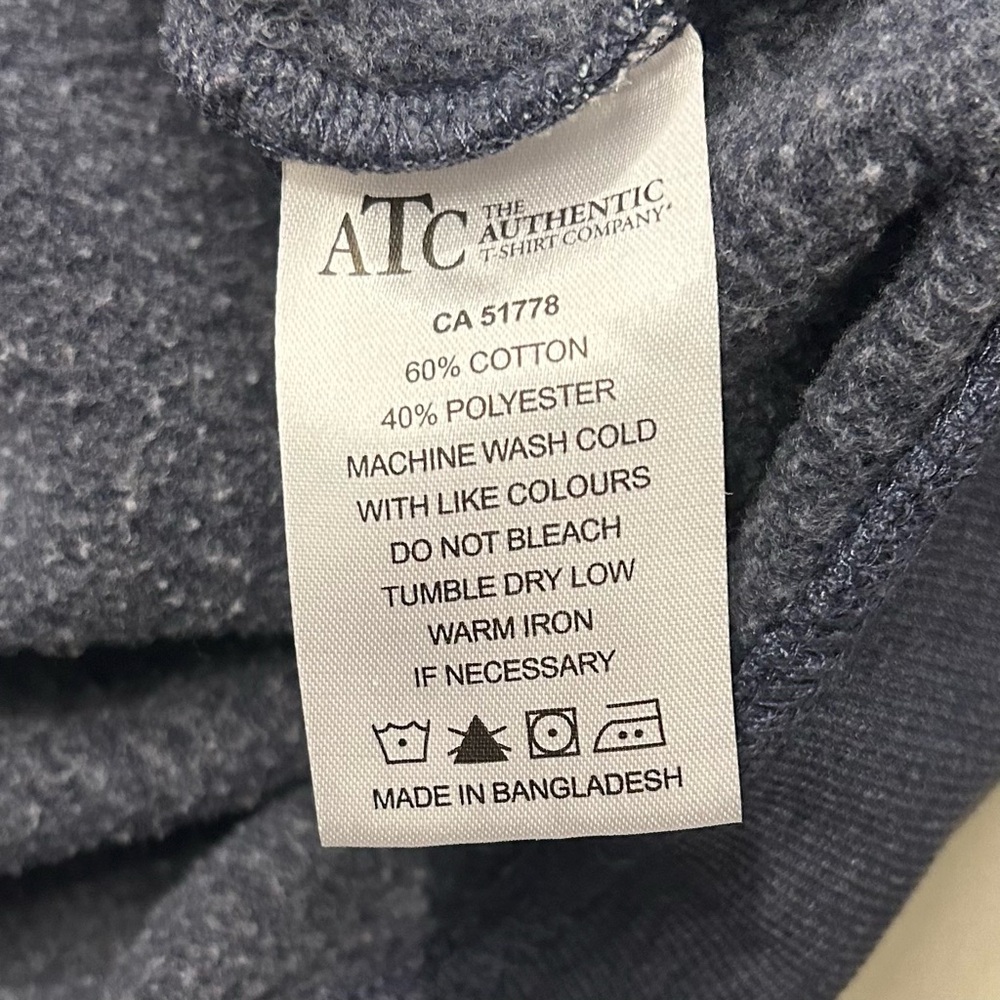 Authentic T-Shirt Company men’s sweatshirt, XL, blue/ gray - Picture 6 of 11